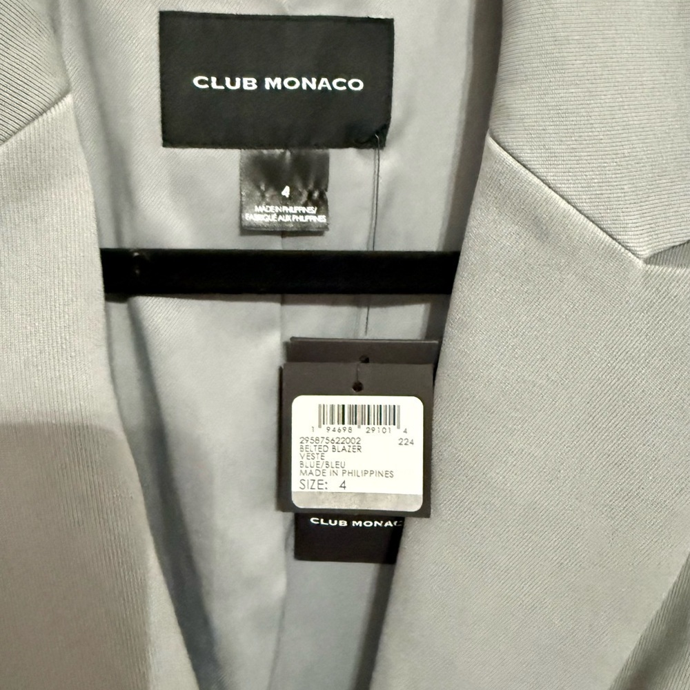 Club‎ Monaco Belted Blazer Size 4~ NWT - Picture 7 of 8